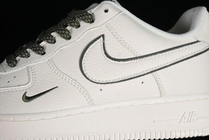 Nike Air Force 1 '07 Low Classic Military Green Mini Swoosh Starry Sky Casual Sneakers - MJ0319-022 1