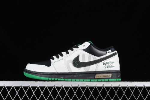 Nike Air Jordan 1 Low Retro Basketball Shoes with Panda Mischief Pioneer Rider Design - 553558-065 1