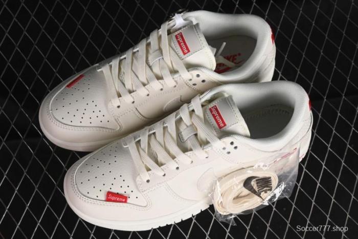 Nike SB Dunk Low Supreme Collaboration - Off-White Swoosh Anniversary High-End Custom Low-Top Casual Skate Shoes - SJ2068-267