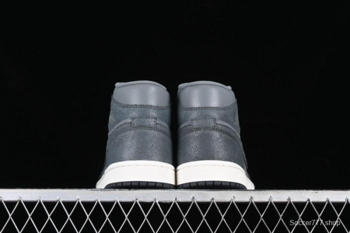 Nike Air Jordan 1 Mid Basketball Shoes in Space Gray - FJ3448-001