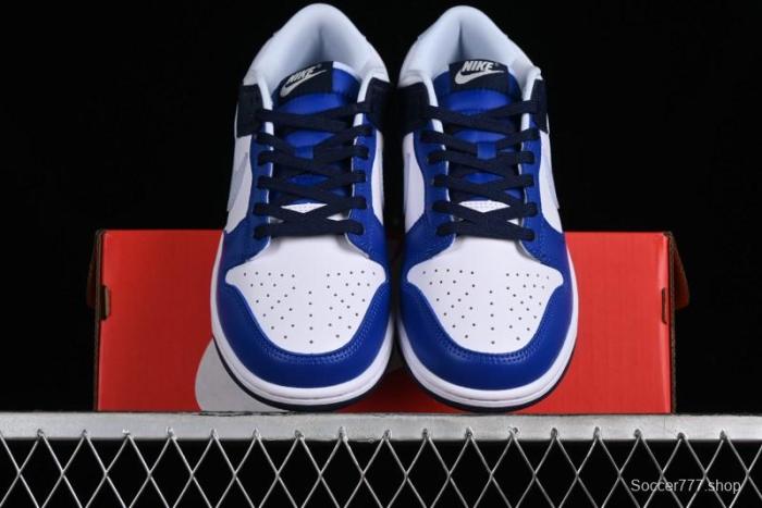 Nike SB Dunk Low Casual Skate Shoes in Black, White, and Blue - FQ8826-100 1