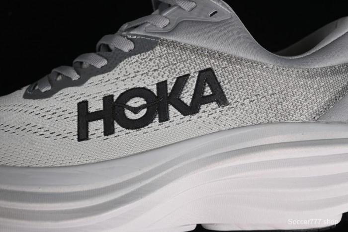 HOKA ONE ONE Bondi 8 Performance Cushioned Running Shoes with Engineered Mesh Upper - 1123202 SHMS 1
