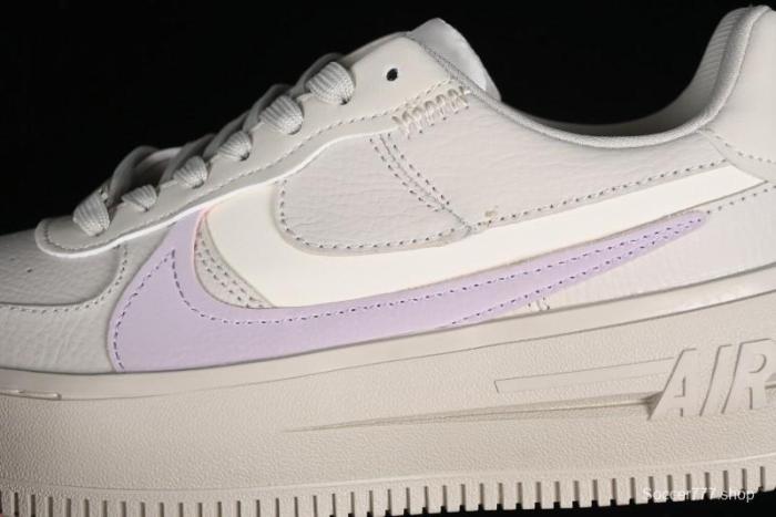 Nike Air Force 1 PLT AF ORM Triple White Low Top Casual Sneakers - DJ9946-108