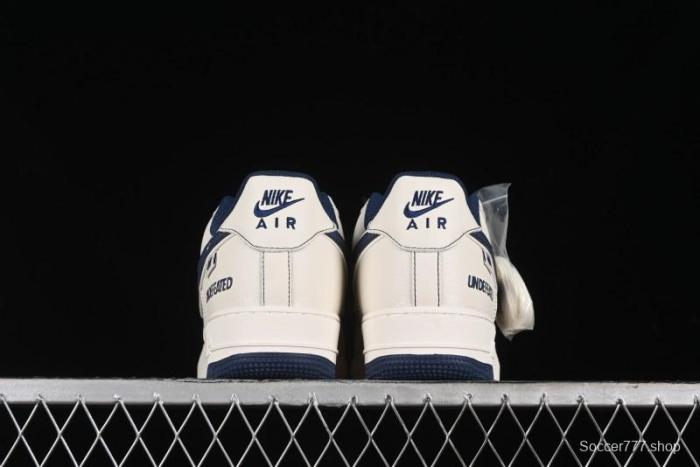 Nike Undefeated x Air Force 1 Low Casual Sneakers in Dark Blue Hemp with Reflective Details - UT2023-205