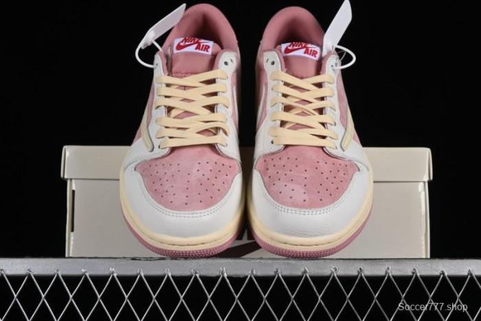 Nike Travis Scott x Air Jordan 1 Low OG AJ1 Reverse Swoosh Sneakers - DM7866-600 1