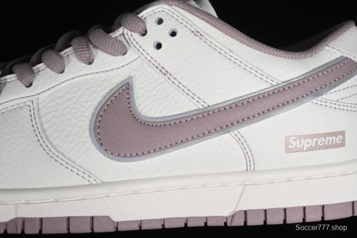 Nike Supreme SB Dunk Low Custom High-End Casual Skateboarding Shoes with Light Pink Colorway - RM2308-331 1