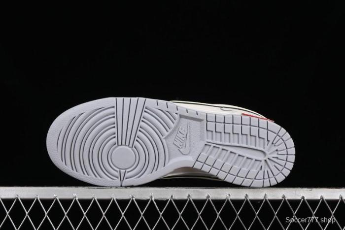 Nike SB Dunk Low Supreme Collaboration - Light Grey Anniversary Customized Low-Top Casual Skate Shoes - DJ2024-005