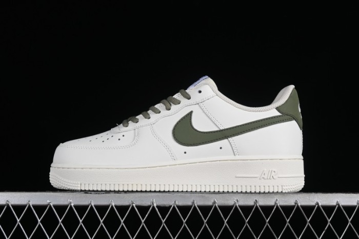 Nike Air Force 1 '07 Low Casual Sneakers in White Green Colorway - CQ5059-110 1
