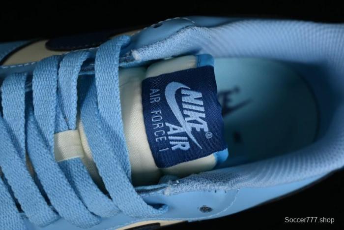 Nike Air Force 1 '07 Low White Blue Color Blocking Casual Sneakers - HF4837-407 1