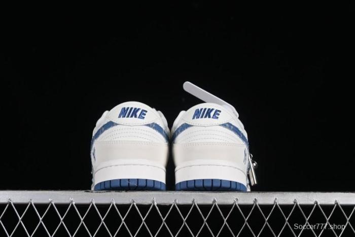 Nike SB Dunk Low MLB Collaboration - Blue Denim Anniversary Custom Low-Top Casual Sneakers - DQ1098-348 1