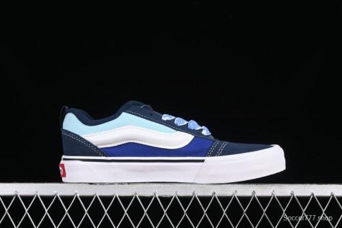 Vans Classics Knu Skool Patchwork Letter Lace-Up Chunky Tongue Platform Sneakers - VN0009QCBLK 1