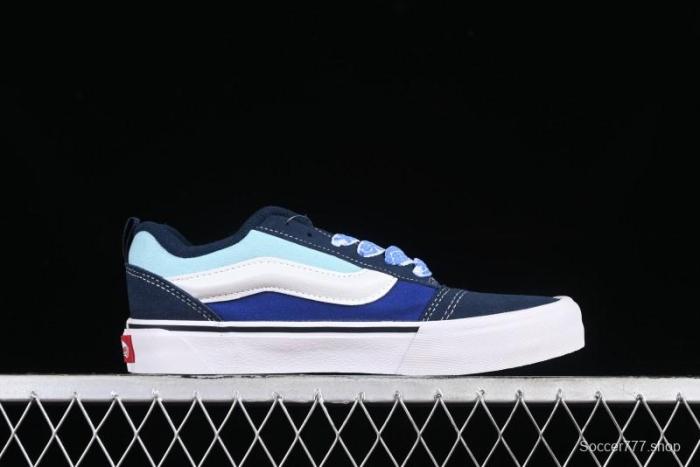 Vans Classics Knu Skool Patchwork Letter Lace-Up Chunky Tongue Platform Sneakers - VN0009QCBLK 1