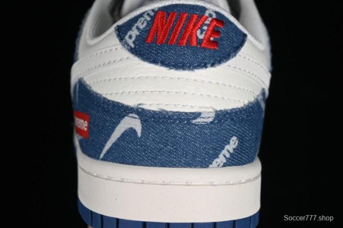 Nike Dunk Low Supreme - Denim Blue Jeans Anniversary High-End Customized Low-Top Casual Sneakers - FC1688-194 1