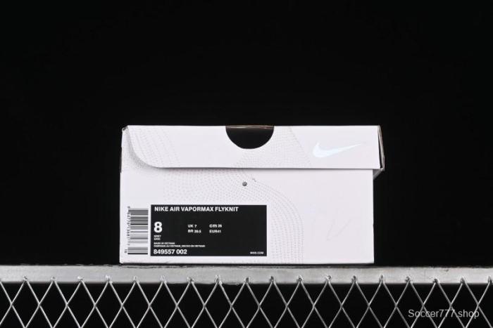 Nike Vapormax Flyknit Breathable Casual Running Shoes with Full-Length Air Cushion - 849557-002