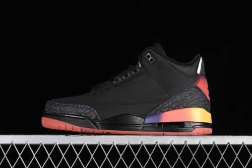 Nike Air Jordan 3 Retro  Rio  Collaboration Sneakers with Gradient Heel and J Balvin Logo - FN0344-001 1