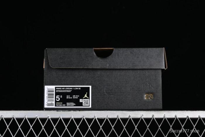 Nike Air Jordan 1 Low Custom Black Green Casual Sneakers - FN7366-400 1