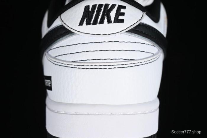 Nike Supreme x Nike SB Dunk Low Collaboration - Classic White Black Anniversary High-End Custom Low-Top Casual Skate Shoes - DY1503-100 1