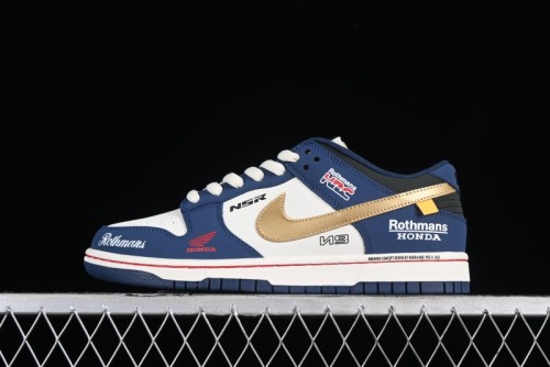 Nike SB Dunk Low Retro White Blue Collaboration Low-Top Casual Skateboarding Shoes - MU0232-365 1