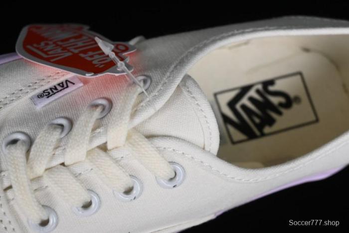 Vans Authentic White Purple Canvas Skate Shoes - VN0009PVCGX 1