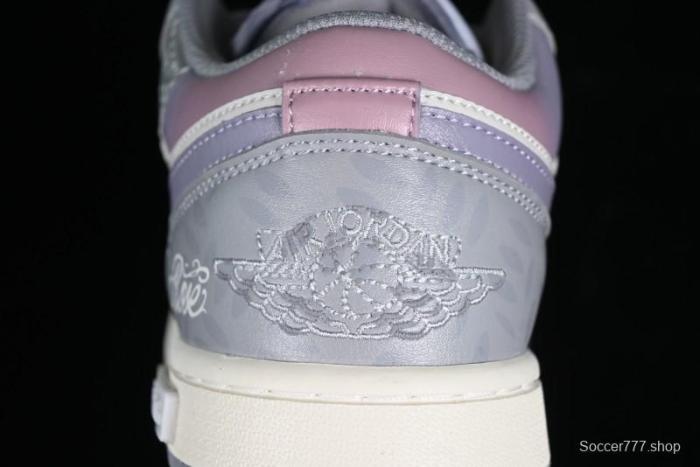 Nike Air Jordan 1 Low AJ1 Retro Basketball Shoes with Panda Mischief Modern Floral Design - 553560-053 1