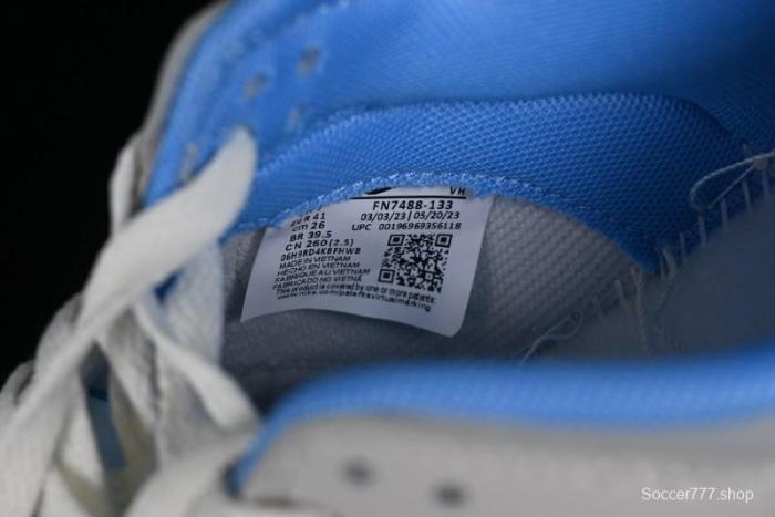 Nike Dunk Low SB  Athletic Department  Grey Blue Leather Skateboarding Shoes - FN7488-133 1