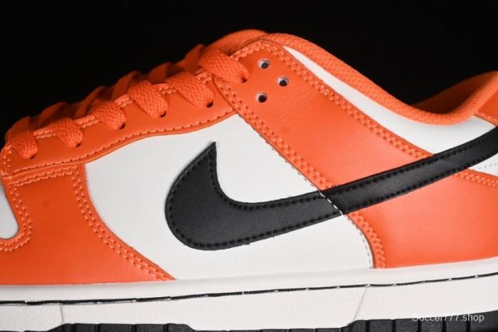 Nike SB Dunk Low Casual Skate Shoes in White, Orange, and Black - DH9765-003 1