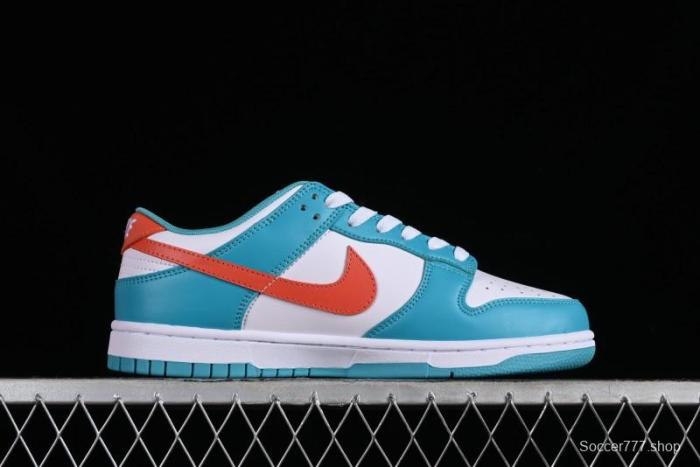 Nike SB Dunk Low Casual Skate Shoes in White Green Orange - DV0833-102 1