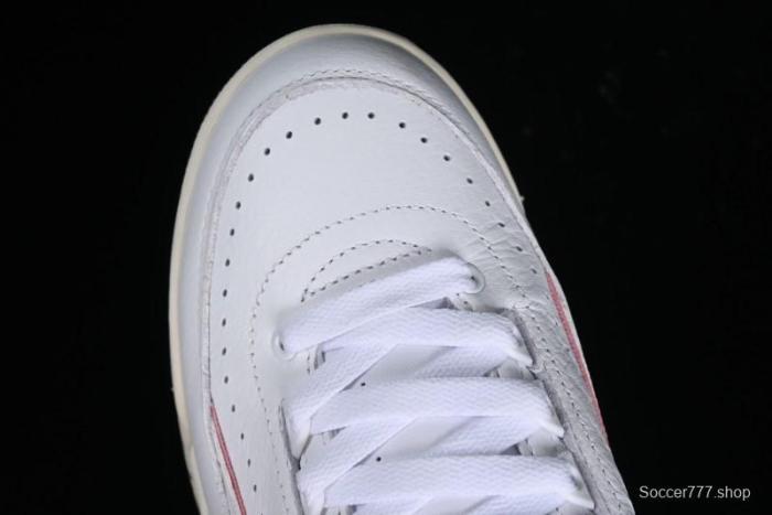 Nike Air Jordan 2/3 Retro Low Top Basketball Shoes in White and Red - FD0383-161 1