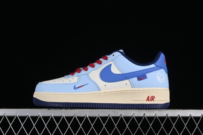 Nike Air Force 1 '07 Low Custom Casual Sneakers  Joker Red  with Full-Length Hexagonal Air Cushion - XL2402-333 1