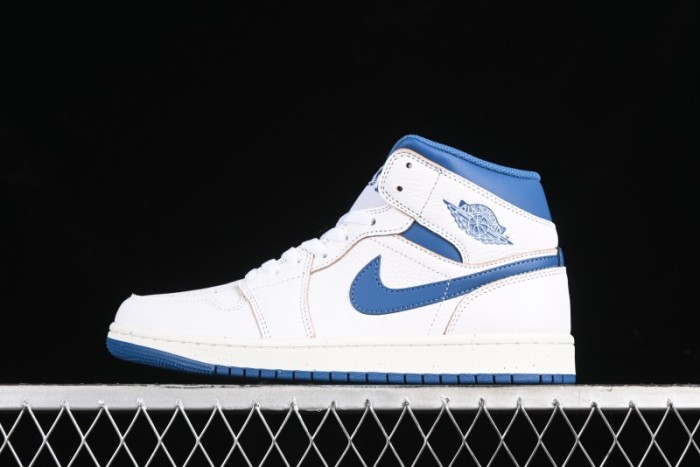 Nike Air Jordan 1 Mid Basketball Shoes Industrial Blue - FN5215-141