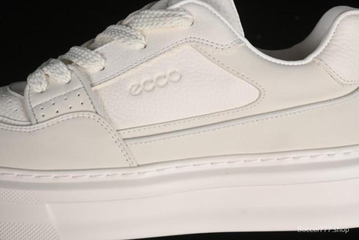 ECCO 2024 New Fashion Simple Versatile Genuine Leather White Sneakers - 61881301002