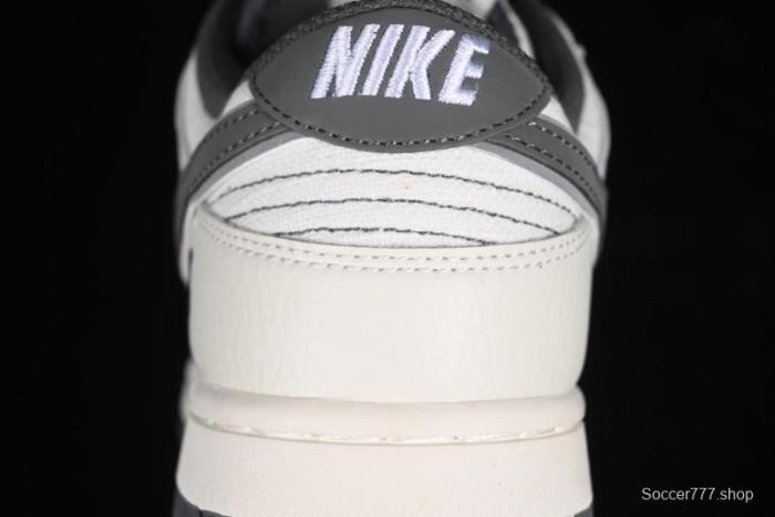 Nike SB Dunk Low Violent Bear Collaboration - Woven Grey Check Anniversary Custom Low-Top Casual Sneakers - KK1888-004