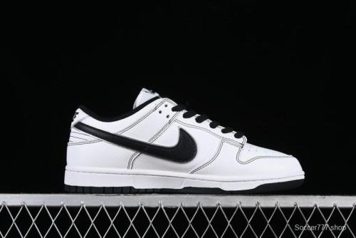 Nike Supreme x Nike SB Dunk Low Collaboration - Classic White Black Anniversary High-End Custom Low-Top Casual Skate Shoes - DY1503-100 1
