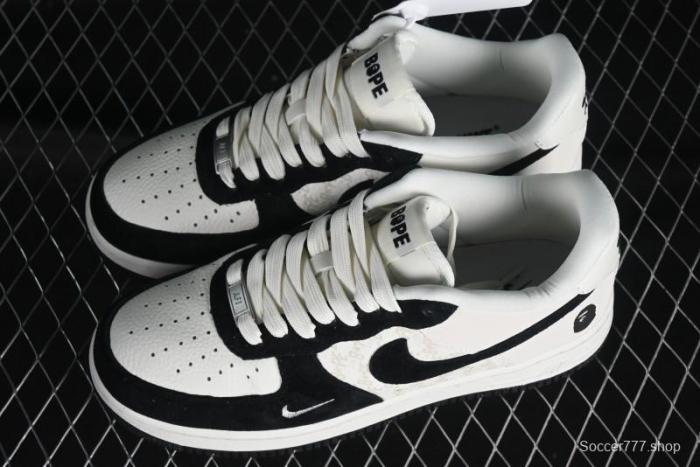 Nike Air Force 1 '07 Low BAPE Collaboration - White Black Camo Casual Sneakers - BA8806-845 1