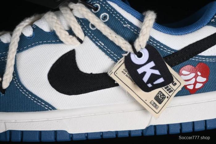 Nike Dunk Low Retro High Street Style Sashiko Stitch Hemp Rope Deconstructed SB Lace-Up Low-Top Casual Sneakers - DV0834-101 1