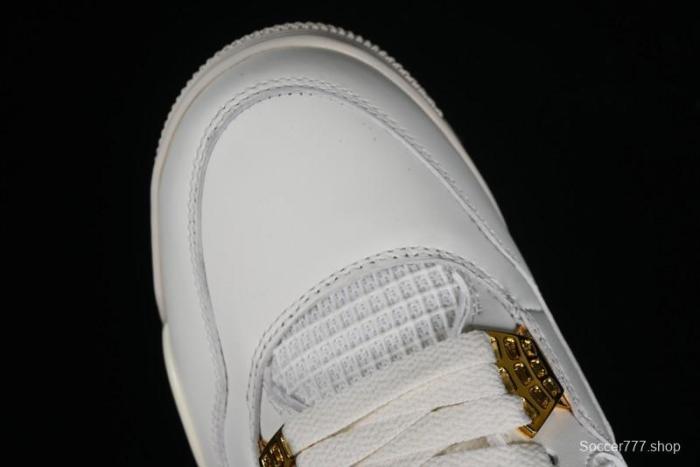 Nike Air Jordan 4 Retro Sneakers with Metallic Gold Design - AQ9129-170 1