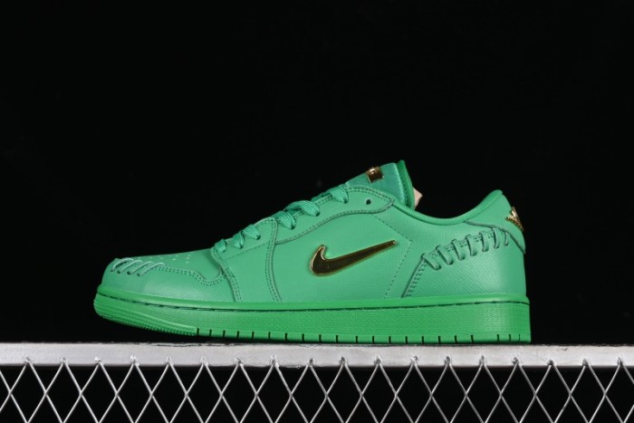 Nike Air Jordan 1 Low  Method of Make  Casual Sneakers in Green and Gold - FN5032-300