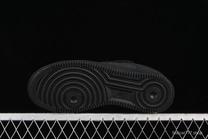 Nike Air Force 1 '07 Low Cleanfit High Street Retro Style All Black Star-Studded Diamond Accents Lace-Up Low-Top Casual Sneakers - ZH0316-030