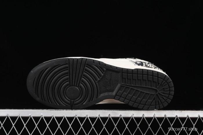 Nike SB Dunk Low Dior Collaboration - Black Grey Pattern Anniversary High-End Custom Low-Top Casual Sneakers - XY1688-010