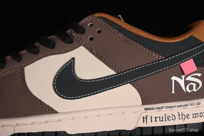 Nike SB Dunk Low Casual Skateboarding Shoes in Black/Brown - MU0232-370 1