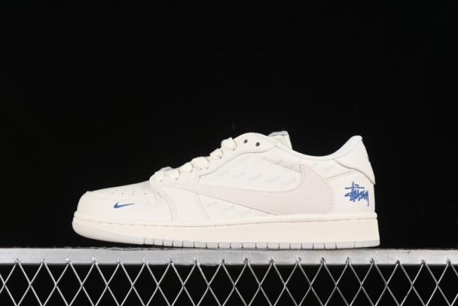 Nike Travis Scott x Fragment Design x Air Jordan 1 Low OG SP AJ1 Retro Sneakers - LJ5188-013