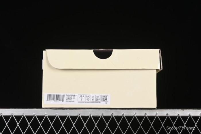 Nike Travis Scott x Fragment Design x Air Jordan 1 Low OG SP AJ1 Supreme Collaboration - White Blue Lettering Low Top Casual Sneakers - XY2688-116