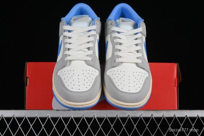 Nike Dunk Low SB  Athletic Department  Grey Blue Leather Skateboarding Shoes - FN7488-133 1