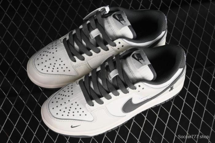 Nike SB Dunk Low Violent Bear Collaboration - Woven Grey Check Anniversary Custom Low-Top Casual Sneakers - KK1888-004