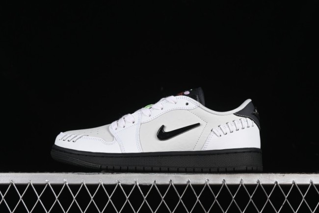 Nike Air Jordan 1 Low Method of Make Casual Sneakers with Metallic Grey Design - HM3689-001