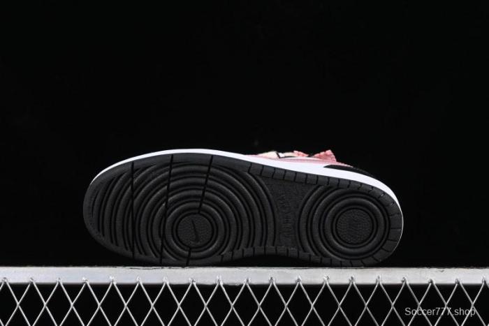Nike Court Borough Low 2 Retro Casual Sneakers in Dark Pink and Black - BQ5448-115