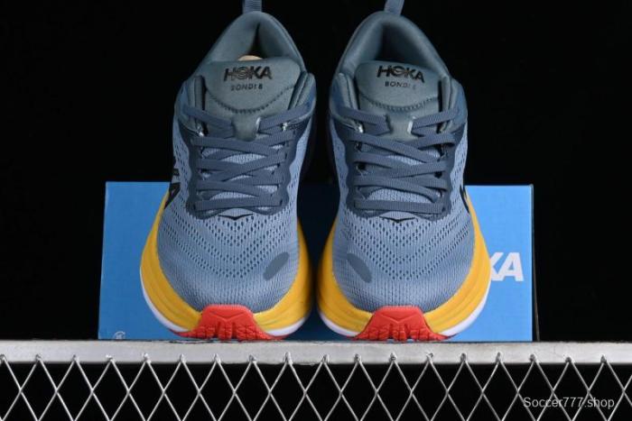HOKA ONE ONE Bondi 8 Performance Cushion Running Shoes with Enhanced Support - 1123202 GBMS 1