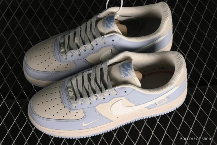 Nike Air Force 1 '07 Low Casual Sneakers in Ancient Blue with Full-Length Honeycomb Air Cushion - DB3301-199 1