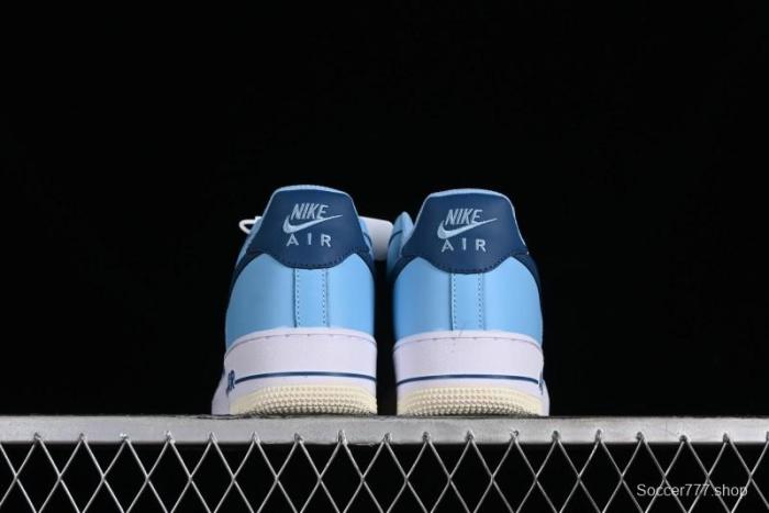 Nike Air Force 1 '07 Low White Blue Color Blocking Casual Sneakers - HF4837-407 1