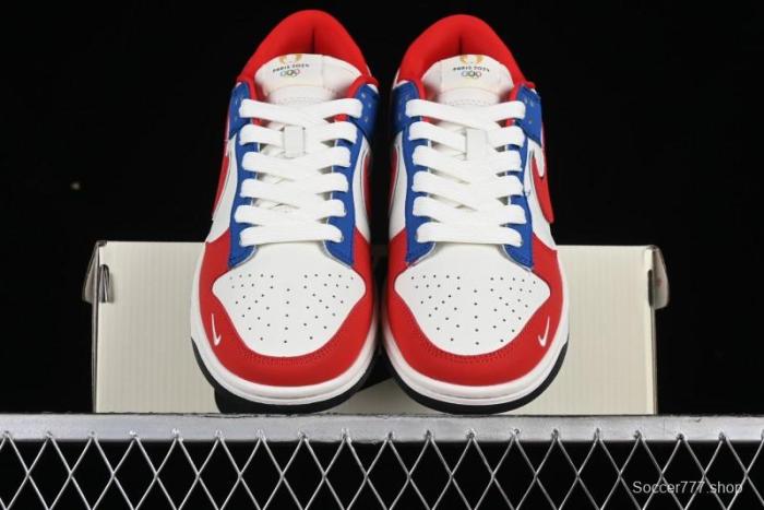 Nike SB Dunk Low Paris Olympics Limited Edition - Phrygian Cap Inspired Olympic Customized Anniversary Low-Top Casual Skate Shoes - XB3802-354